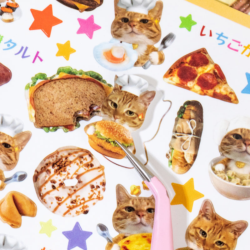 Meow Words Series Sticker Book featuring book designs for journaling, scrapbooking and collage