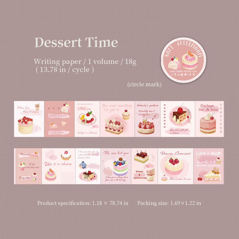 Soft Afternoon Series Die Cutting Writing Paper Tape