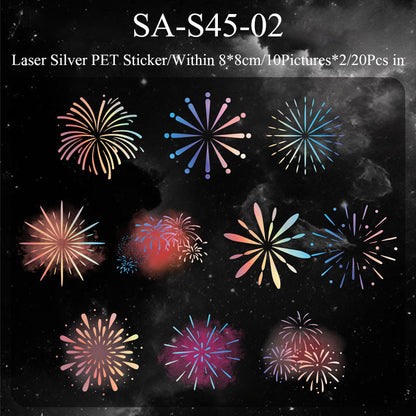 Starlit Night Fireworks Series Sticker