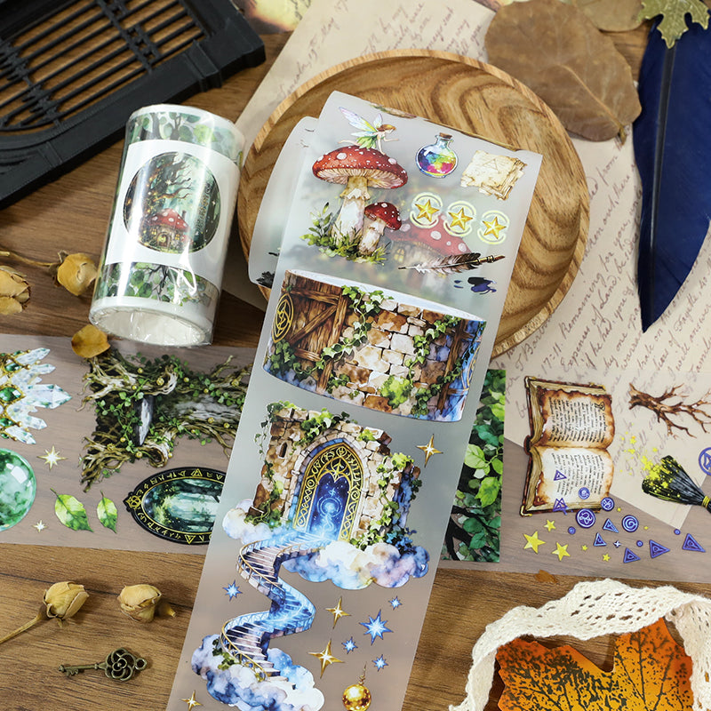 Starfall Pavilion Fog PET Tape featuring star designs for journaling, scrapbooking and collage