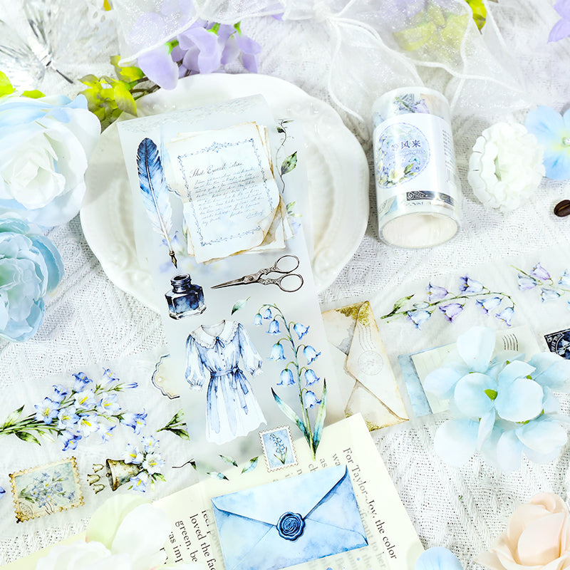 Wait For The Wind Come Fog PET Tape featuring wind designs for journaling, scrapbooking and collage