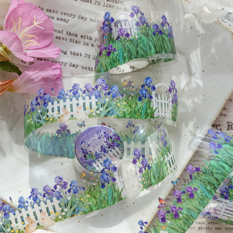 Flower Field Series PET Tape featuring flower designs for journaling, scrapbooking and collage