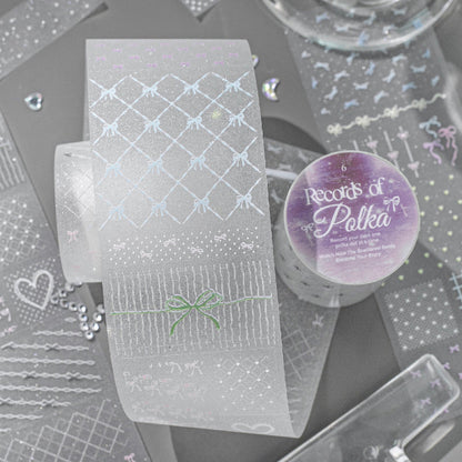 Dot Mark Series Die Cutting Flash Sand PET Tape