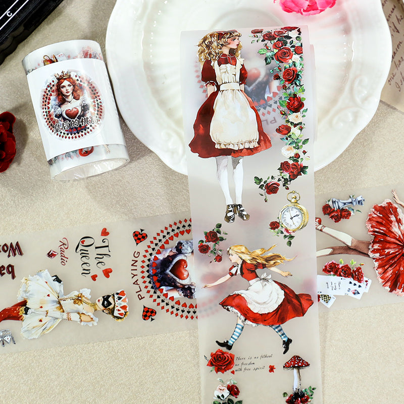 Queen Chess Game Fog PET Tape for journaling, scrapbooking and collage