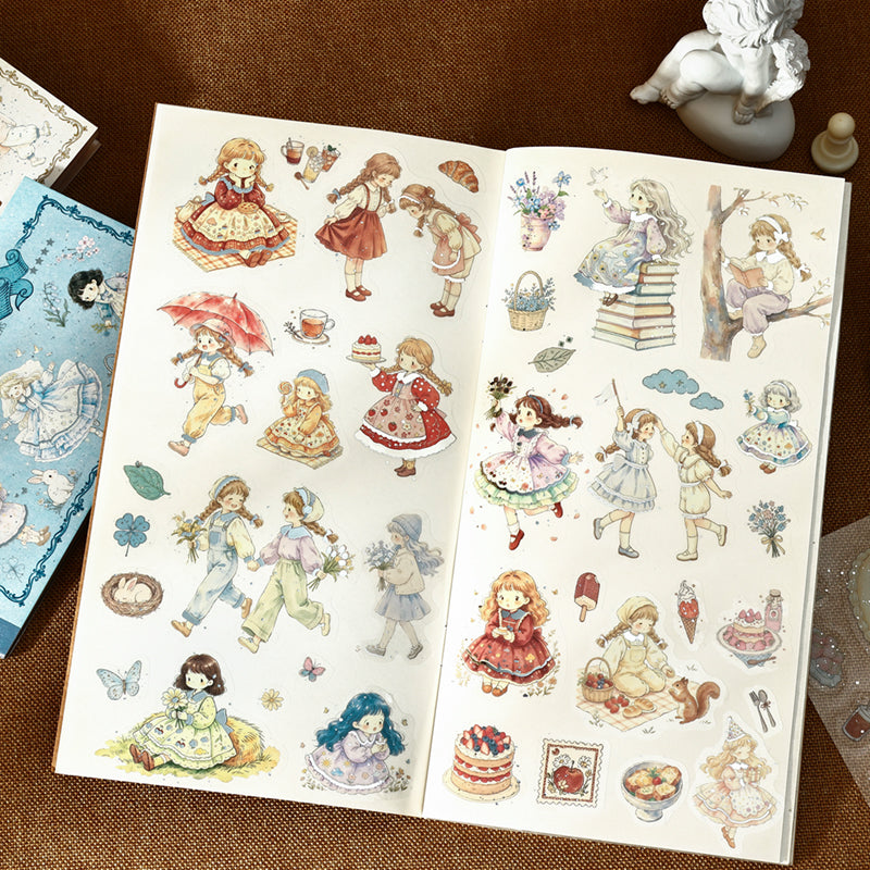Girl In Fairy Tale Series Sticker Book featuring fairy, tale, and girl designs for journaling, scrapbooking and collage