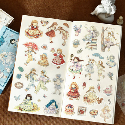 Girl In Fairy Tale Series Sticker Book featuring fairy, tale, and girl designs for journaling, scrapbooking and collage
