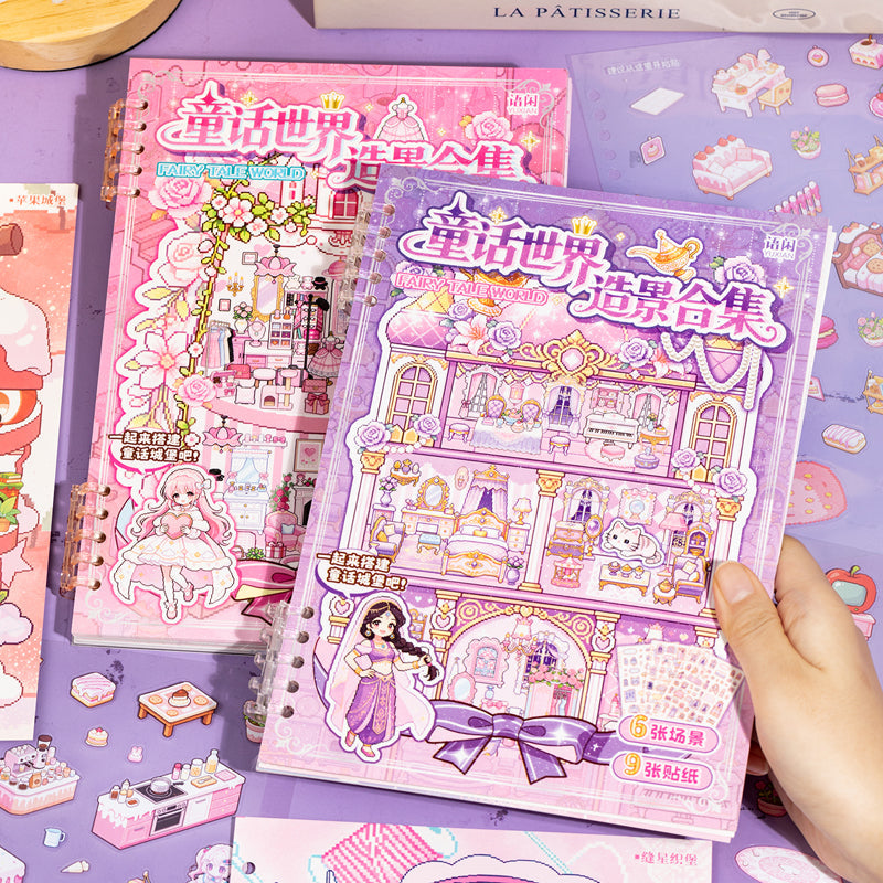 Fairy Tales World 3D Sticker Book featuring fairy, tale, and book designs for journaling, scrapbooking and collage
