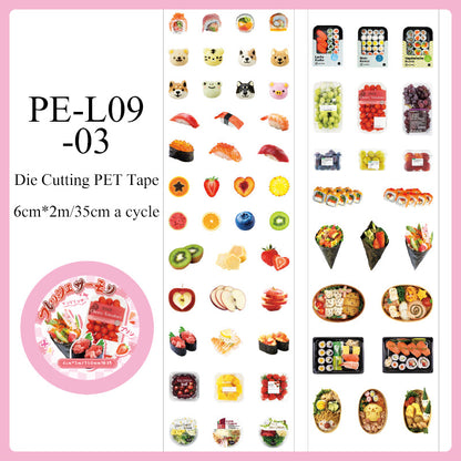 Daily Food Diary Series Die Cutting PET Tape