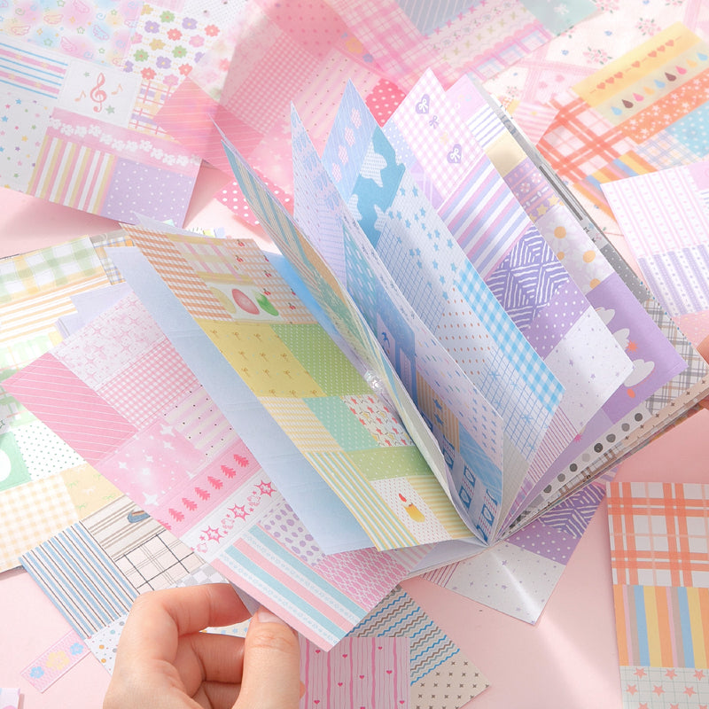 Cotton Notebook Series Sticker Book featuring book designs for journaling, scrapbooking and collage