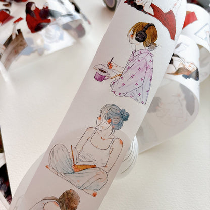 Whole Roll 6cm*10m Reading Book Die Cutting Washi/PET/Fog PET Tape