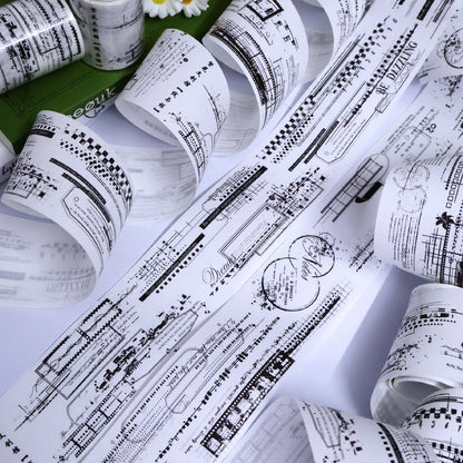 Whole Roll 5cm*5m Lines and frames Die Cutting Washi/PET Tape for journaling, scrapbooking and collage