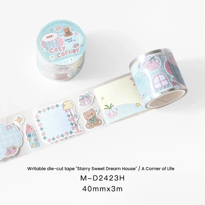 Star Sweet Dream House Series Die Cutting Writing Paper Tape