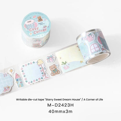 Star Sweet Dream House Series Die Cutting Writing Paper Tape