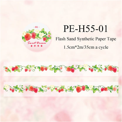 Flower Poem Series Flash Sand Synthetic Paper Tape