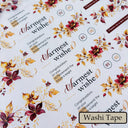 Whole Roll 5cm*5m Deep red joy Die Cutting Washi/PET Tape