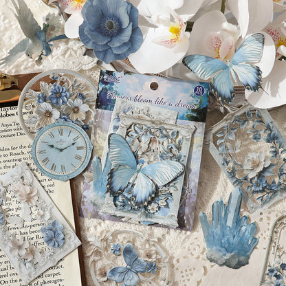 Carved Shadows Flowers Sticker