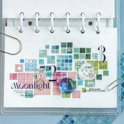 Lijiu Color Brick Series Washi Tape featuring color designs for journaling, scrapbooking and collage