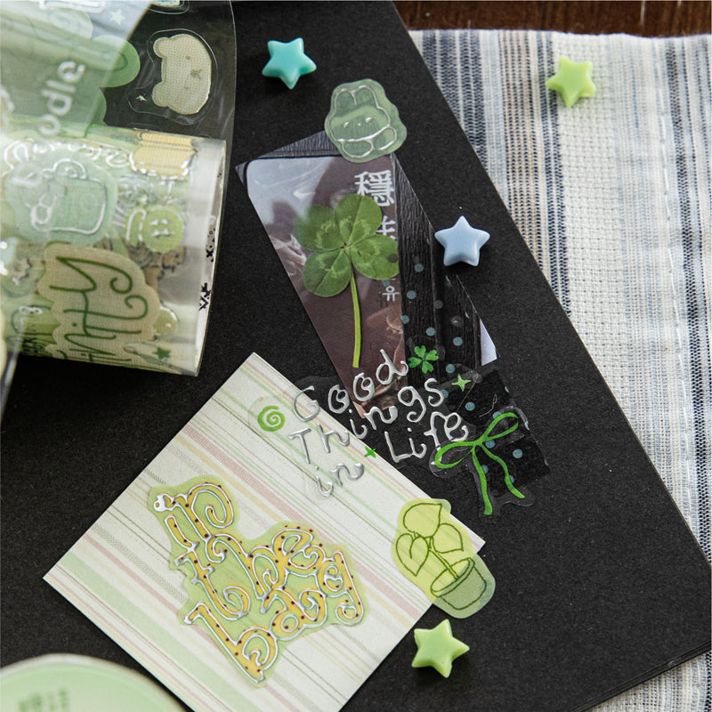 Rolling Characters Series Die Cutting Silver Stamping PET Tape