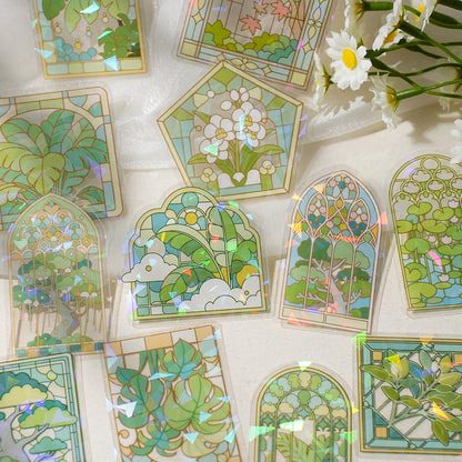 Window Shadow Palette Series Sticker featuring shadow, and wind designs for journaling, scrapbooking and collage