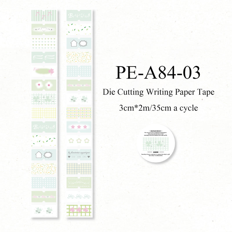 Showa Monologue series Die Cutting Writing Paper Tape