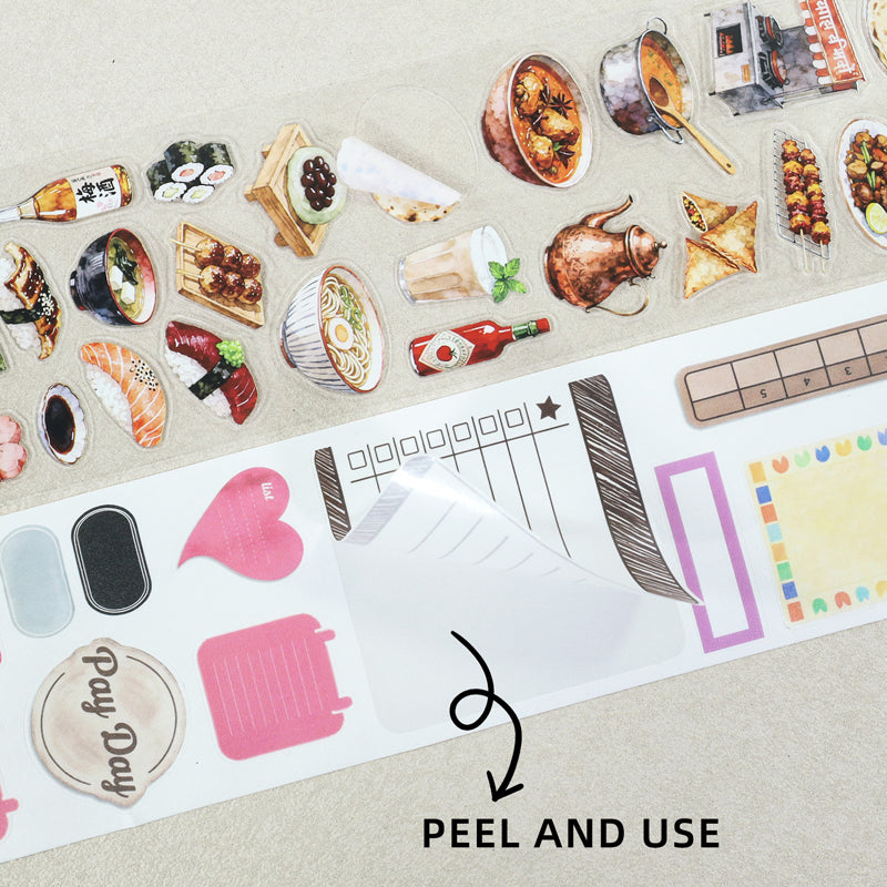 Warm Food Tape Set for journaling, scrapbooking and collage