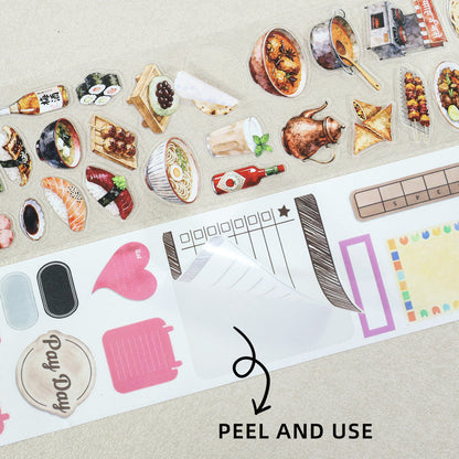 Warm Food Tape Set for journaling, scrapbooking and collage