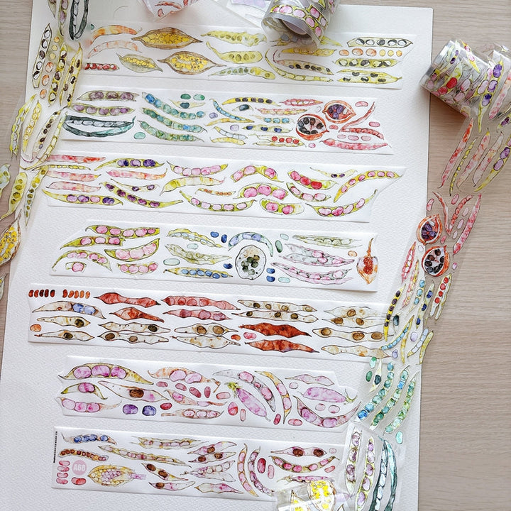 5cm*200cm Legume Die Cutting Washi/PET/Fog PET Tape