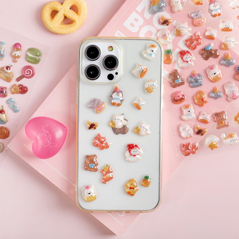 3D Colorful Jelly Series Sticker featuring color designs for journaling, scrapbooking and collage