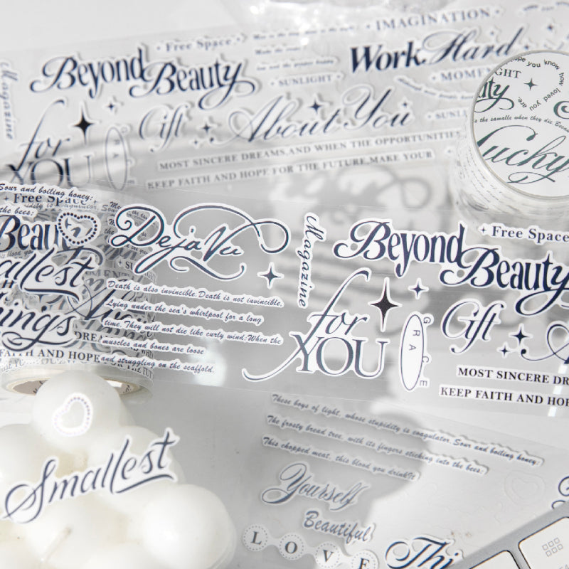 Slow writing series Die Cutting Synthetic Paper Tape for journaling, scrapbooking and collage