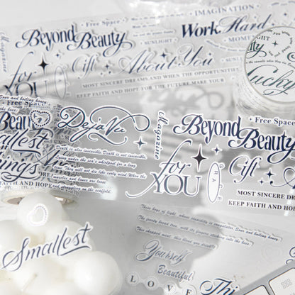 Slow writing series Die Cutting Synthetic Paper Tape for journaling, scrapbooking and collage