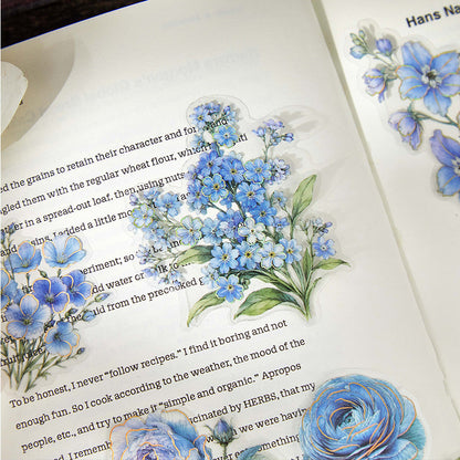 Flowers Memory Series Sticker featuring flower designs for journaling, scrapbooking and collage