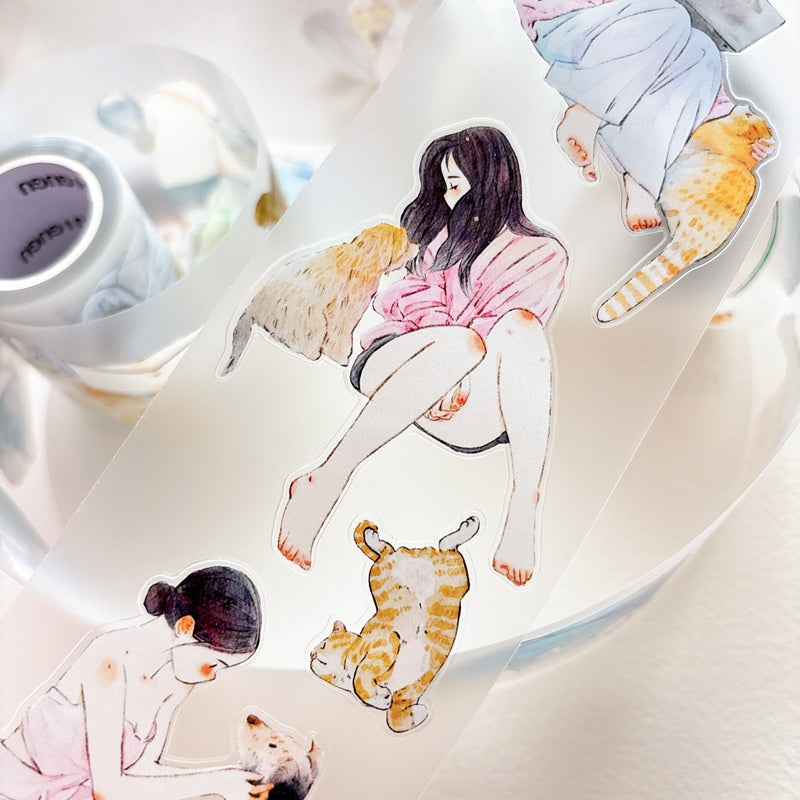 6cm*333cm Pet Companionship Die Cutting Washi/PET/Fog PET Tape