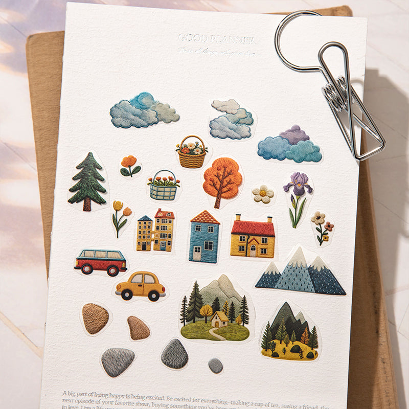 Journey of the Wind Series Die Cutting PET Tape featuring wind designs for journaling, scrapbooking and collage