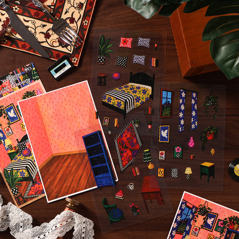 Art Residence Series 3D Sticker for journaling, scrapbooking and collage