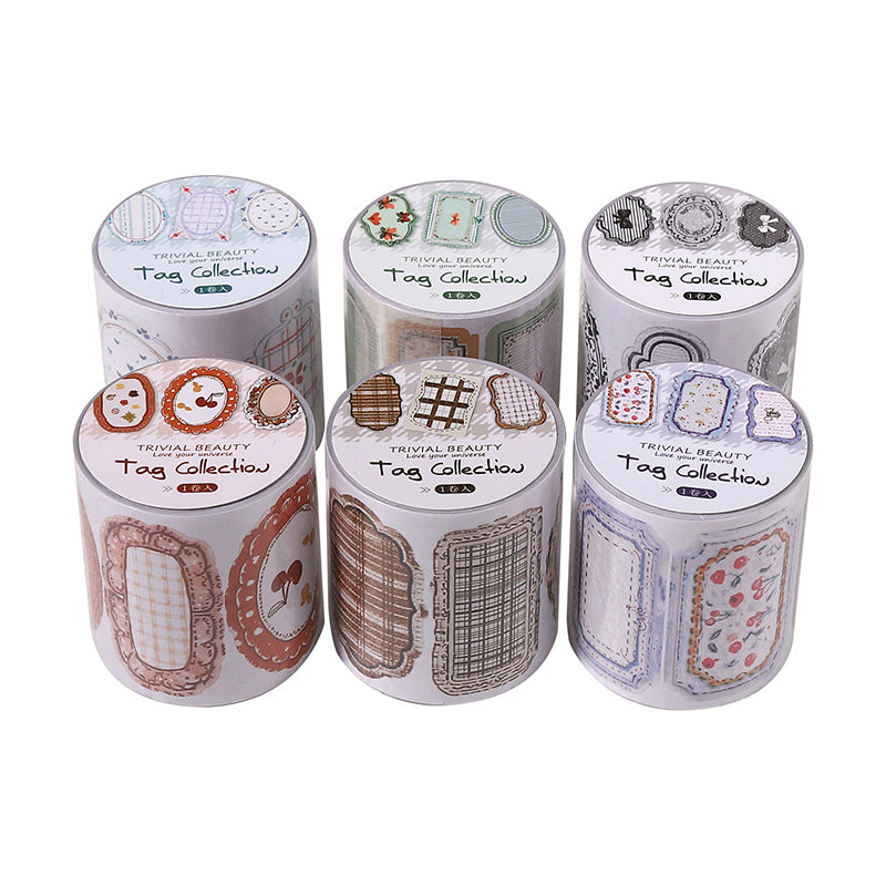 Tag Agglutination Series Die Cutting Writing Paper Tape for journaling, scrapbooking and collage