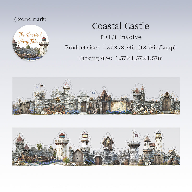 Fairy Tales Castles Series Die Cutting PET Tape