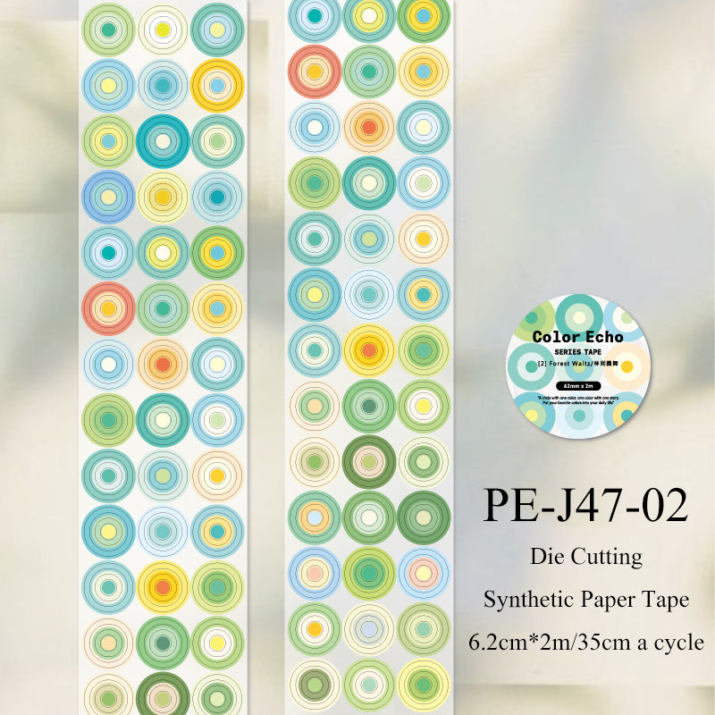 Color Echo Series Die Cutting Synthetic Paper Tape