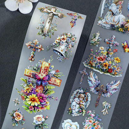 Light Of Faith Fog PET Tape featuring light designs for journaling, scrapbooking and collage