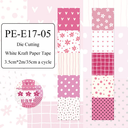 Dot Pattern Battle Series Die Cutting White Kraft Paper Tape
