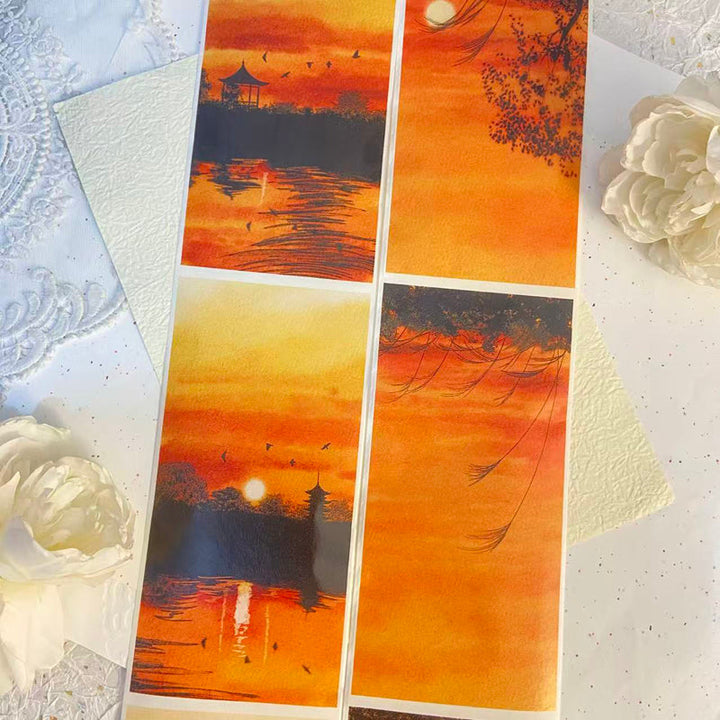 10cm*300cm Evening River Song Washi Tape for journaling, scrapbooking and collage