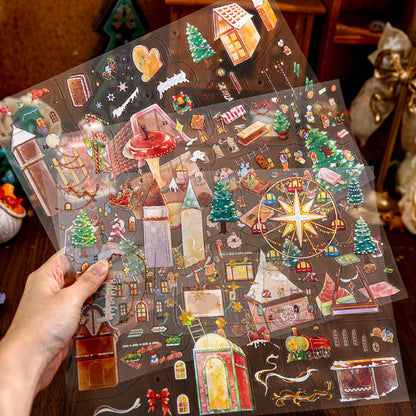 Christmas Gingerbread Town Series 3D Sticker for journaling, scrapbooking and collage