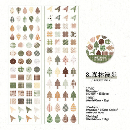 Old Dreams Series Die Cutting Fog PET Tape