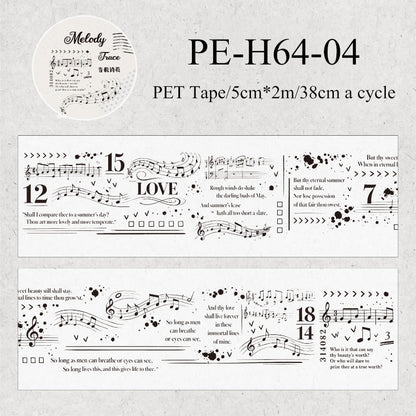 Ink Stains Letter Series PET Tape