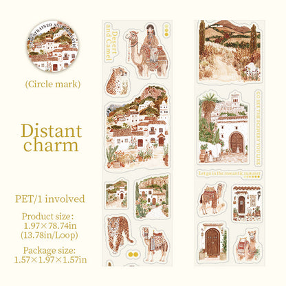 Romantic Bohemian Series Die Cutting PET Tape
