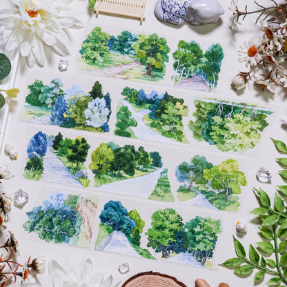 Whole Roll 7cm*5m Township Road PET Tape for journaling, scrapbooking and collage