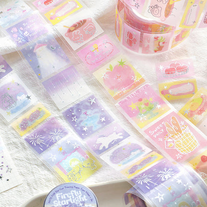 Milk Mist Wandering Series Die Cutting Silver Stamping Sulfuric Paper Tape