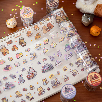 Pet Cute Album Series Die Cutting PET Tape for journaling, scrapbooking and collage