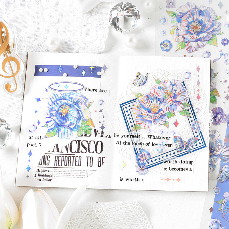 Butterfly love flowers Sticker