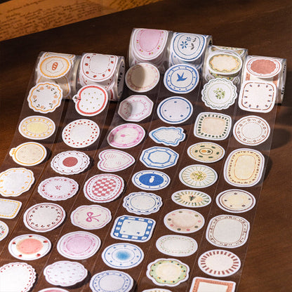 Floral Small Frame Series Die Cutting Writing Tape featuring floral designs for journaling, scrapbooking and collage