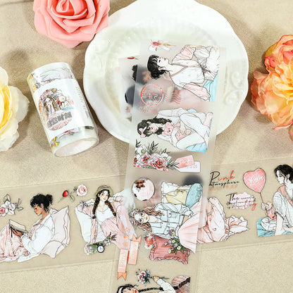 Sleepiness Moment Die Cutting Fog PET Tape for journaling, scrapbooking and collage